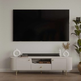 Szafka RTV stojąca BOLLA 180,6 cm do Salonu pod Telewizor z 1 Szufladą - Odcienie beżu