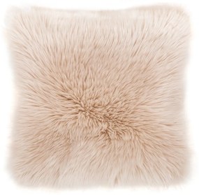 Beżowa poduszka Tiseco Home Studio Sheepskin, 45x45 cm