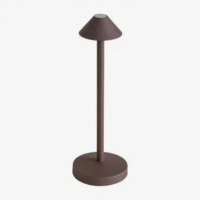 Bezprzewodowa Lampa Stołowa Led Do Użytku Zewnętrznego Z Żelaza Emilija Brązowy Coffee - Sklum