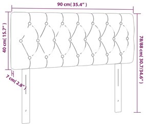 Zagłówek do łóżka z materacem sprężynowym 90 cm ciemnoszary