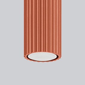 Plafon KARBON 60 ochra czerwona ryflowany SOLLUX  LIGHTING