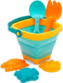 Baby Mix Składane wiaderko z zabawkami do piasku i wody, 5 szt.