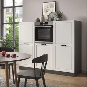 Blok kuchenny biały dworek/antracyt 180x46x81.6 r-line