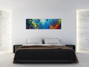 Obraz - Malowanie podwodnego świata (170x50 cm)