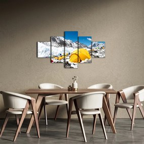 Obraz - Kemping w górach (125x70 cm)