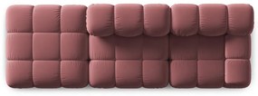 Różowa aksamitna sofa 282 cm Bellis – Micadoni Home