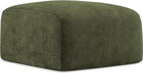 Pufa - z tkaniny szenilowej - oliwkowy - LEILA