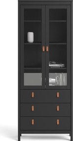 Dwudrzwiowa witryna w kolorze czarny mat Madrid