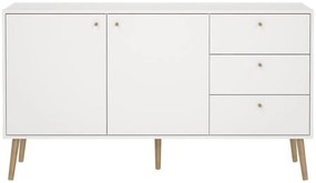 Biała niska komoda 149x82 cm Bodo – Tvilum