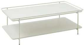 Jasnoszary metalowy stolik 55x110 cm Yuba – Unique Furniture