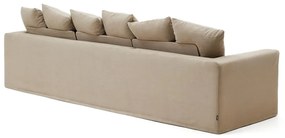 Beżowa lniana sofa 340 cm Nora – Kave Home