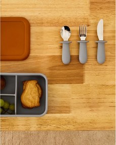 Niebieskie plastikowo-silikonowe sztućce dla dzieci 3 szt. Lili – Kave Home