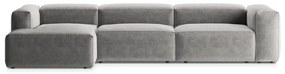 Jasnoszary narożnik (lewostronny/z szezlongiem) Bergamo – Cosmopolitan Design