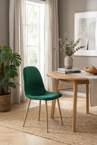 Zielone aksamitne krzesło metalowe Z8-S89