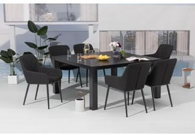 NOVA PARIS solidny antracyt – luksusowy zestaw ogrodowy 6+1