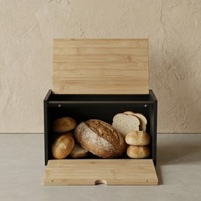 Bambusowy chlebak CADRE, dwustronnie otwierany, 20 x 33 x 20 cm