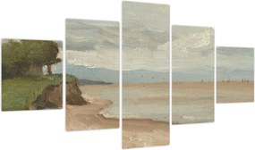 Obraz - Jean-Baptiste-Camille Corot, Beach Near Etretat, reprodukcje (125x70 cm)