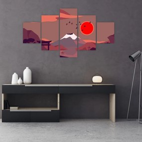 Obraz - Ilustracja góry Fuji (125x70 cm)