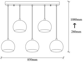 Lampa wisząca Sivani - MR - 1000, brązowy