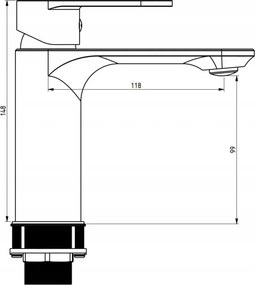 Mexen Milo bateria umywalkowa, chrom - 71300-00
