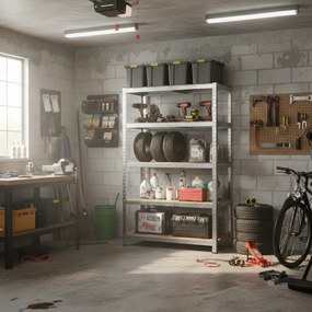 Regał o dużej nośności HEAVY, maks. 875kg, 90x40x180cm, srebrna Jurhan