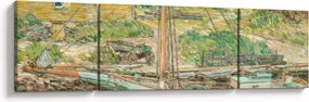 Obraz - Childe Hassam, Oyster Sloop, Cos Cob, reprodukcje (170x50 cm)