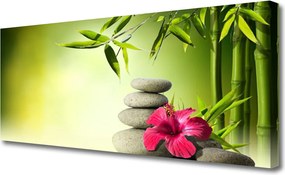 Obraz canvas Harmonijna Kompozycja Zen: Bambus i Kamienie