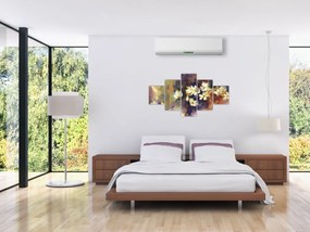 Obraz - Białe magnolie, malarstwo (125x70 cm)