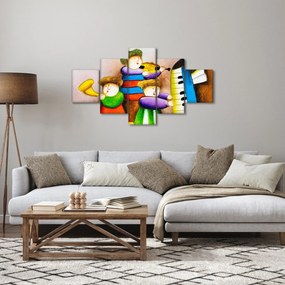 Obraz - Muzycy, malarstwo (125x70 cm)