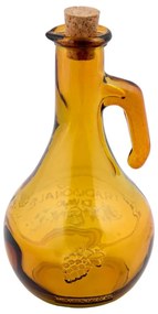 Żółta butelka na ocet ze szkła z recyklingu Ego Dekor Di Vino, 500 ml
