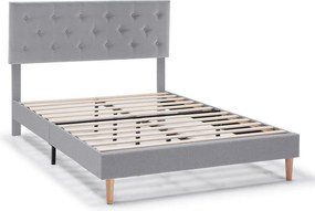 Rama łóżka tapicerowana Rosi 30 cm, 150x190 cm, Jasnoszary