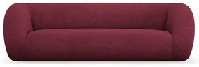 Bordowa sofa z materiału bouclé 230 cm Essen – Cosmopolitan Design