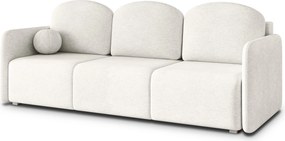 Masseno Sofa SUVI III z funkcją spania i pojemnikiem na pościel, Rozkładana sofa - Kremowy, NEVE 02