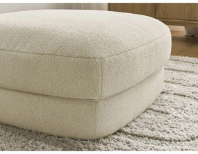 Beżowy podnóżek z materiału bouclé Leonore – Bobochic Paris