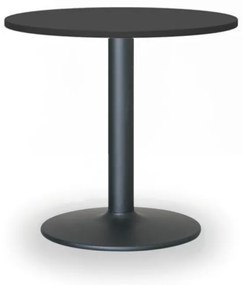 Stolik konferencyjny ZEUS II, średnica 60 cm, czarna podstawa, grafit