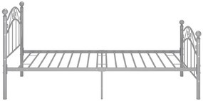 Szare minimalistyczne łózko z metalu 90x200 cm - Iroz
