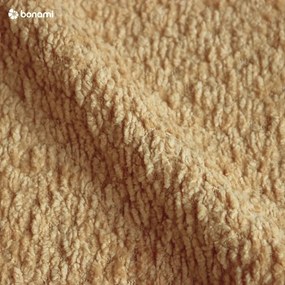 Musztardowe tapicerowane łóżko dwuosobowe ze stelażem 160x200 cm Noira Slim – Bonami Selection