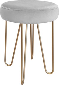 Taboret Venus tkanina Welur stelaż metalowy STOŁEK LOFT : Kolor Stelaża - Złoty, Kolor tkaniny - VELVET - MG39, Typ tkaniny - Velvet