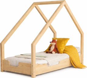 Drewniane łóżko w formie domku B1-T03