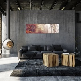 Obraz - Jesienny spacer po lesie (170x50 cm)