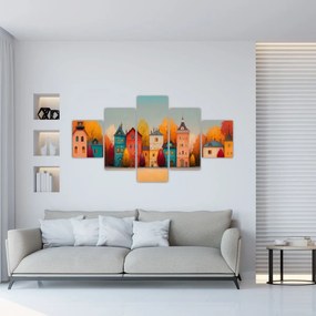 Obraz - Jesienna wieś (125x70 cm)