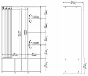 Biało-beżowa szafa w dekorze dębu 105x180 cm Kit – Tvilum