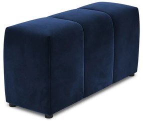 Niebieski aksamitny podłokietnik do sofy modułowej Rome Velvet – Cosmopolitan Design