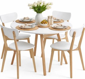 Okrągły rozkładany stół z 4 krzesłami N3-E44