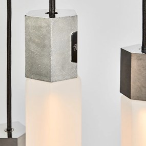 Szara lampa wisząca ze ściemniaczem ø 6 cm Basalt – tala