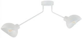 Lampa sufitowa, dwa białe klosze, Roy 2