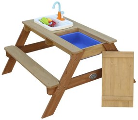 Axi stół piknikowy emily z ławką i umywalką na baterie oraz pojemnikami na wodę/piasek