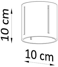 Biała lampa sufitowa z metalowym kloszem Vulco – Nice Lamps