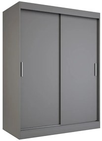Antracytowa szafa przesuwna 150 cm - Erco 4X