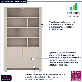 Kaszmirowy regał na książki z szafką P4-K05